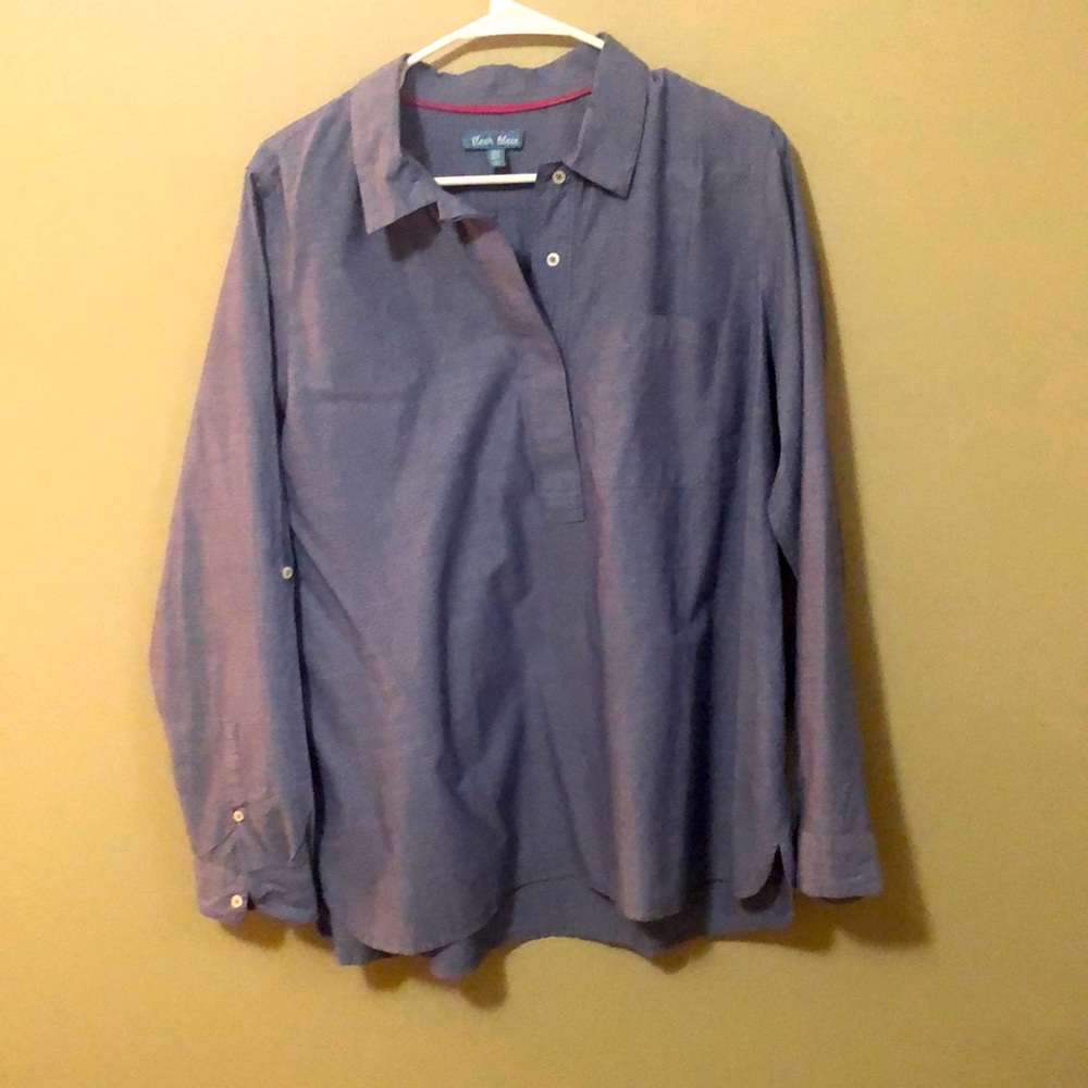 Long sleeve pin dot shirt